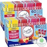 Crystal Light Water Flavoring Enhancer Variety Bulk, 120 Drink Mix Packets (30 Each Flavor) - Lemonade, Fruit Punch, Raspberry Lemon, Wild Strawberry, Bundle With Galley Grove Sugar Free Breath Mints