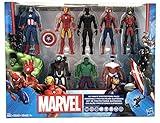 Marvel Avengers Action Figures - Iron Man, Hulk, Black Panther, Captain America, Spider Man, Ant Man, War Machine & Falcon! (8)