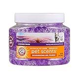Arm & Hammer Air Freshener Gel - Pet Odor Eliminator with Baking Soda - Odor Absorbing Gel Beads for Cats & Dogs - Pet Deodorizer and Air Neutralizer for Home - Natural Freshness Lavender Fields 12 oz