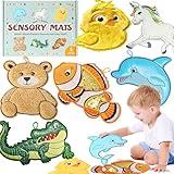 Textured Sensory Mats for Babies, Toddlers, Kids with Autism and Sensory Processing Disorder (Animal Theme) – Improve Fine Motor Skills and Tactile Learning – Ideal for Sensory Walls and Tummy Time