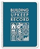 BookFactory Building Maintenance Log Book/Building Upkeep Record Book / - 100 Pages, 8.5" x 11", Wire-O (LOG-100-7CW-PP(Building-Upkeep)-RX)