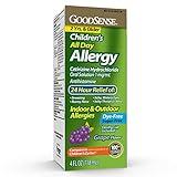 GoodSense Children’s All Day Allergy, Cetirizine Hydrochloride Oral Solution 1 mg/mL, Grape Flavor, 4 Fluid Ounces