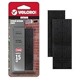 VELCRO Brand Industrial Strength Fasteners | Extreme Outdoor Weather Conditions | Heavy Duty Strength Holds up to 15 lbs | 4 x 2 inch Strips, 3 Sets, Black (VEL-30758-USA)