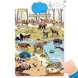 Electronic Alphabet Wall Chart,Zoo Animal Sounds&Memory Toddler Activities，Learning Animals Resources， Facts Game,Kids Learning Poster Interactive Educational Toddler Toy, Preschool Gifts for Kids