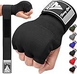 RDX Gel Boxing Hand Wraps Inner Gloves Men Women, Quick 75cm Long Wrist Straps, Elasticated Padded Fist Under Mitts Protection, Muay Thai MMA Kickboxing Martial Arts Punching Training Bandages