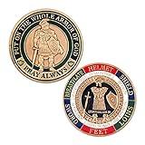 Symbol Arts Armor of God Challenge Coin - Antique Gold - Collector's Medallion - Jewelry Quality