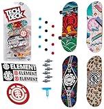 TECH DECK, Ultra DLX Fingerboard 4-Pack, Element Skateboards, Collectible and Customizable Mini Skateboards, Kids Toy for Ages 6 and up