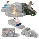 Tykacna 5pcs Foam Climbing Blocks for Toddlers 1-3, Safety First Baby Climbing Blocks Indoor,Soft Play Toys for Infant, Ideal Crawling and Exploration Play Set for Baby Gym/Toddler Playground(Star)