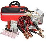 Lifeline AAA Premium Road Kit, 42 Piece Emergency Car Kit with Jumper Cables, Flashlight and First Aid Kit,4330AAA,Black