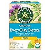 Traditional Medicinals Organic Everyday Lemon Detox Tea, 16 Tea Bags (Pack of 1)