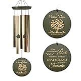 ASTARIN Personalized Tree of Life Memorial Wind Chiems, Sympathy Gift Outdoor Deep Tone Wind Chimes for Loss of Loved One Mom, Hanging on The Porch Garden Patio Yard