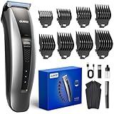 GLAKER Hair Clippers for Men - Cordless & Corded 2 in 1 Hair & Beard Trimmer with ABS Guards, Detachable Blades & Turbo Motor, Professional Haircutting Kits for Blending & Fade Cuts