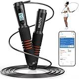 Jump Rope, RENPHO Smart Jump Rope with Counter, Fitness Skipping Rope with APP Data Analysis, Workout Jump Ropes for Home Gym, Crossfit, Jumping Rope for Exercise for Men, Women, Girls, Kids