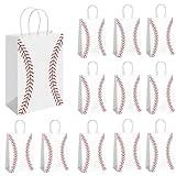 Baseball Gift Bags for Kids Team – 12PCS Baseball Party Favor Goodie Bags, Baseball Sports Snack Treat Bag for Boys Birthday or Team Celebration Supplies