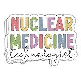 HOSALA (3Pcs/Pack) Nuclear Medicine Technologist Sticker CT Scan Tech Sticker X-ray Tech Sticker Funny Radiology Technologist Sticker Sonographer MRI Tech Sticker Gift Decoration Helmet Bumper- 3"x4"