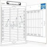 SCRIBBLEDO Double Sided Football Dry Erase Board for Coaches 15x9 Whiteboard Coaching Clipboard Equipment Accessories - Perfect Coach Gift