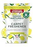 Good Natured Brand | Carpet Freshener & Deodorizer Powder | Pet Odor Eliminator for Strong Odor & Pet Urine | Fresh Natural Lemon & Eucalyptus Scent | Biodegradable, Safe for Homes with Pets - 31oz