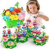 SpringFlower Toys for Girls 3 4 5 6 7 Years Old, Flower Garden Building Kit with Storage case,Educational STEM Toy and Preschool Garden Play Set for Toddlers, 148pcs