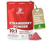 Jungle Powders Strawberry Powder 3.5 Ounce Bag Freeze Dried Strawberry Powder Dehydrated Strawberries Flavoring Additive Free Strawberry Extract For Baking Dry Strawberry Berry Fruit Powder Smoothies