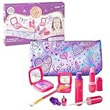 Pretend Play Kids Makeup Kit I Toddler Girl Toys Make Up Set with Cosmetic Bag I Toddler Makeup Kit for Toddler Vanity I Pretend Makeup Kit for Girls Gifts I Play Makeup Kit for 2 Year Old & Up