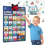 LEARNING BUGS Press to Learn Phonics, Interactive Letters and Sounds Talking Poster, Preschool & Kindergarten Learn to Read, Ages 3+