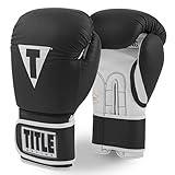 Title Pro Style Leather Training Gloves 3.0, Black/White, 16 oz