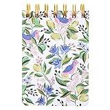 Graphique Petite Wiro Jotter Notepad, Caitlin Wilson Floral Design - 3.5"x 5.5" Notepad with 200 Lined Pages, Custom Interior and Spiral Bound Top - Cute Journal for Leaving Messages and Taking Notes