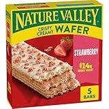 Nature Valley Strawberry Crispy Creamy Wafer Bars, Made With Whole Grain, 5 Bars, 6.5 oz Box
