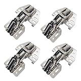 MTSmart RV Cabinet Hinges,Soft Close Cabinet Hinges for RV Motorhome Caravan Camper Truck Travel Trailer Van Boat Marine, RV Parts and Accessories Inside,4pc RV Overhead Cabinet Hinges