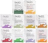 Tazo Tea Bags Sampler Variety Gift Box, 10 Different Flavors, 20 Count, with Honey Sticks