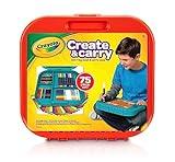 Crayola Create 'N Carry Art Set (75pcs), 2-in-1 Lap Desk & Carrying Case, Art Kit for Kids Crafts, Drawing & Coloring Supplies, Travel Gifts for Kids
