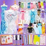 Anpro 700+Pcs Fashion Designer Kit for Girls with 4 Mannequins, DIY Arts & Crafts Kit for Girls Age 6-12 Toys, Doll Clothes Making Sewing Kit - Perfect Teen Girls' Birthday and Christmas Gifts for Age