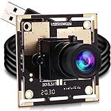 ELP 5mp USB Camera for Computer 3.6mm Lens MJPEG 5megapixel Industrial Machine Vision HD USB Camera Module for Windows Linux Android System,Mini UVC USB2.0 Webcam Board for Laptop, PC, Jetson Nano