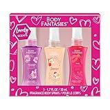 Body Fantasies Body Spray Holiday Gift Set for Her - 3 Piece Lovely Scents Sampler, Perfect for Stocking Stuffers