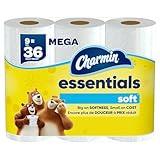 Charmin Essentials Soft Toilet Paper, 9 Mega Rolls = 36 Regular Rolls