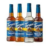 Torani Syrup Variety Packs, Sugar Free Coffee Favorites, 25.4 fl oz Bottle (Pack of 4)