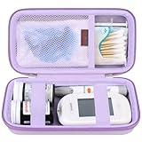 Elonbo Diabetic Supplies Travel Case, Diabetic Supply Organizer Bag, Glucose Meter Storage Case, Insulin Pen Carrying Case for Glucose Monitor, Blood Sugar Test Strips, Lancets, Syringe, Purple