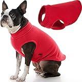 Gooby Stretch Fleece Vest Dog Sweater - Warm Pullover Fleece Dog Jacket - Winter Dog Clothes for Small Dogs, Large Dogs, Boy or Girl - Soft, Super Stretchy Fleece Vest Dog Sweater - Red, Large