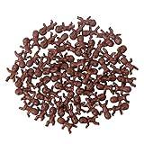 JUXINGDAZYF 60 Pieces Mini Plastic Babies 1 Inch Baby Doll for Baby Shower Party Favors, Party Decorations, Baby Bathing and Crafting Non-Edible Cake Toppers(Dark)