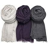 Women Scarf Shawl for All Season 3PCS Scarve Wrap Scarve D.