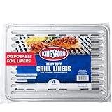 Kingsford Heavy Duty Disposable Grill Liners - Durable Aluminum Foil Grilling Liners, Protects Grill Grates - BBQ Grill Pans for Outdoor Grill, Cooking and Grilling Accessories, 16" x 11.75" - 4 Count