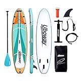 Inflatable Stand Up Paddle Board: Uboway Inflatable Kayak Paddle Board with Premium SUP Accessories, Non-Slip Comfort Deck with Backpack, Bonus Dry Bag & Hand Pump, Sup Board for Yoga Fishing Surf