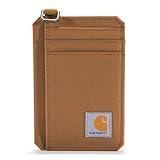 Carhartt Men's Nylon Duck Slim Front Pocket Wallets, Brown, One Size