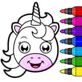 Unicorn Coloring Games: Drawing for Kids, Rainbow Color Pages & Painting Book for Girls Free