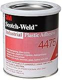 3M Industrial Plastic Adhesive 4475, Clear, 1 Quart Can