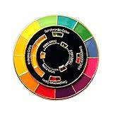 UAIAGM Color Wheel Enamel Pin Creative Graphic Design Art Brooch for Clothing and Fashion Rotating Spinning Wheel Design Artist Keychain Accessory Sweater Clip Backpack Lapel Color Wheel Brooch