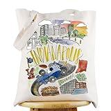 G2TUP Indianapolis Indiana Travel Tote Bag Indianapolis Souvenir Gift Indianapolis Landmarks Shoulder Bag Indianapolis Merch (Indianapolis TG)