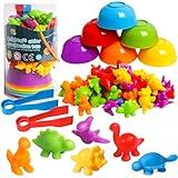 Counting Dinosaur Toys Matching Games with Sorting Bowls Sorting Toys for Toddlers Preschool Learning Activities for Math Color Sensory Montessori Fine Motor Skills Toys for 3 4 5 Years Old Boys Girls