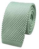 Ctskyte Men Sage Green Versatile Style Knit Neck Ties Long Woven Smart Soft Neckwear for Spring Wedding