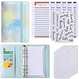 QSWERNB Budget Binder with Zipper Cash Envelopes & Expense Sheets for Budgeting and Saving Money, Money Organizer for Cash with Category Labels, Savings Binder Cash Wallet Envelope